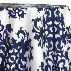 Newport Print (Dupioni) Table Linen in Navy
