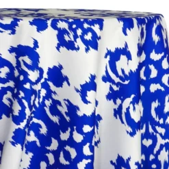 Newport Print (Dupioni) Table Linen in Royal