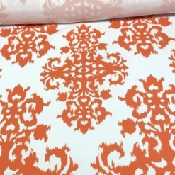 Newport Print (Dupioni) Table Napkin in Orange