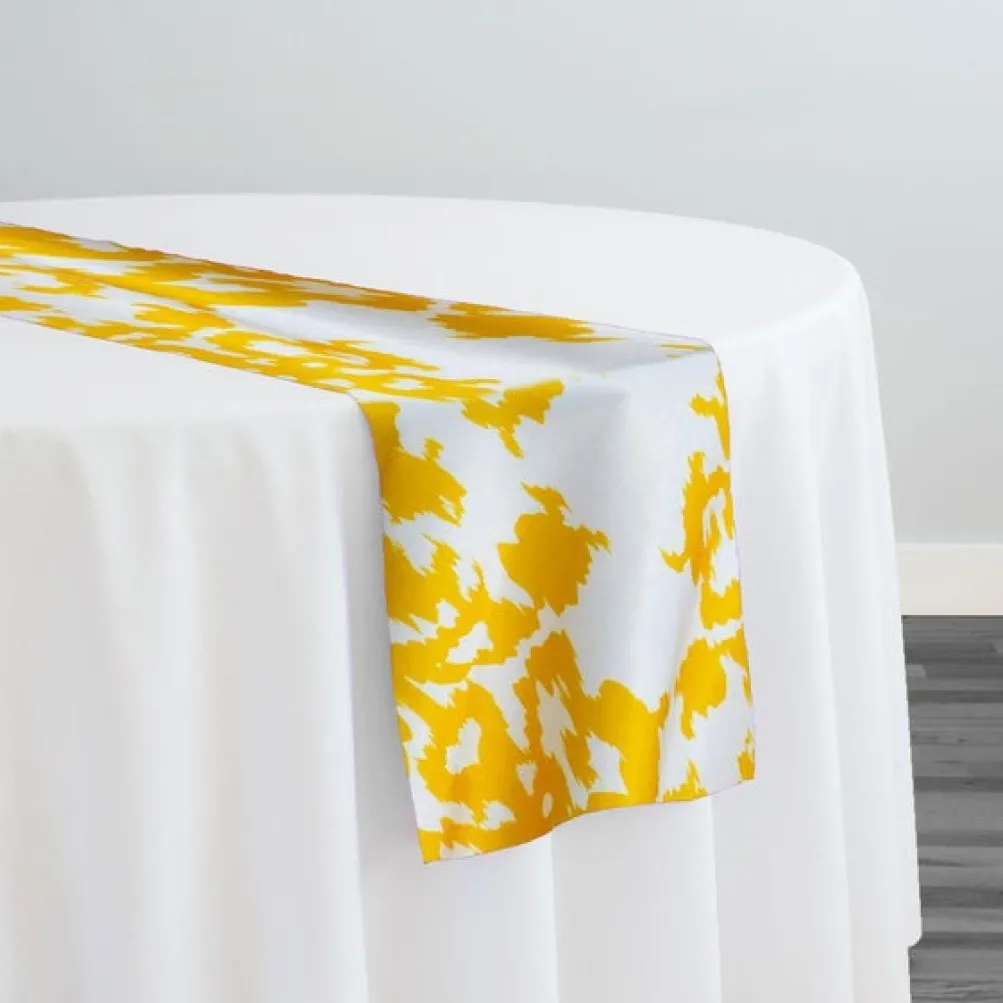 Newport Print (Dupioni) Table Runner in Yellow