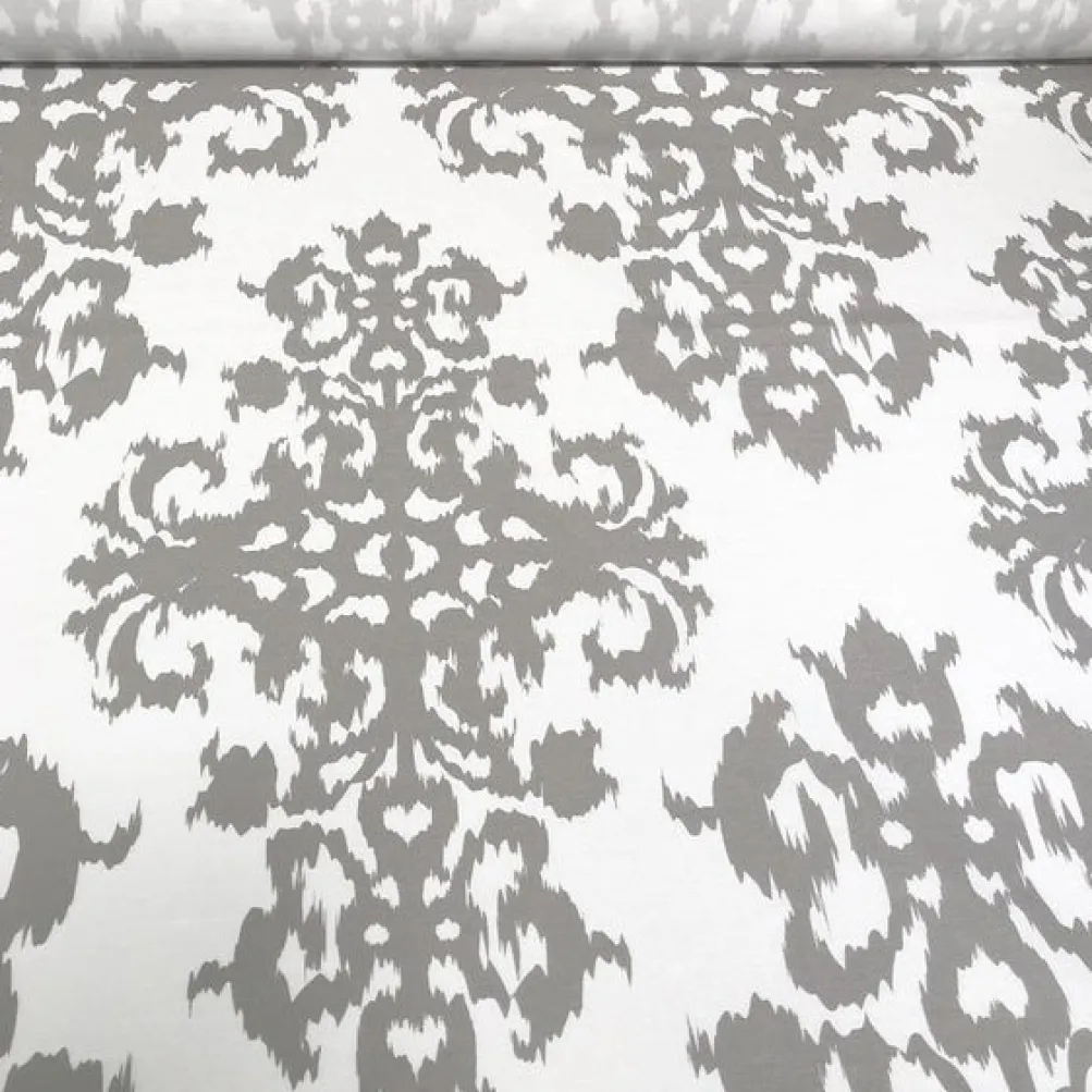 Newport Print (Dupioni) Table Runner in Silver