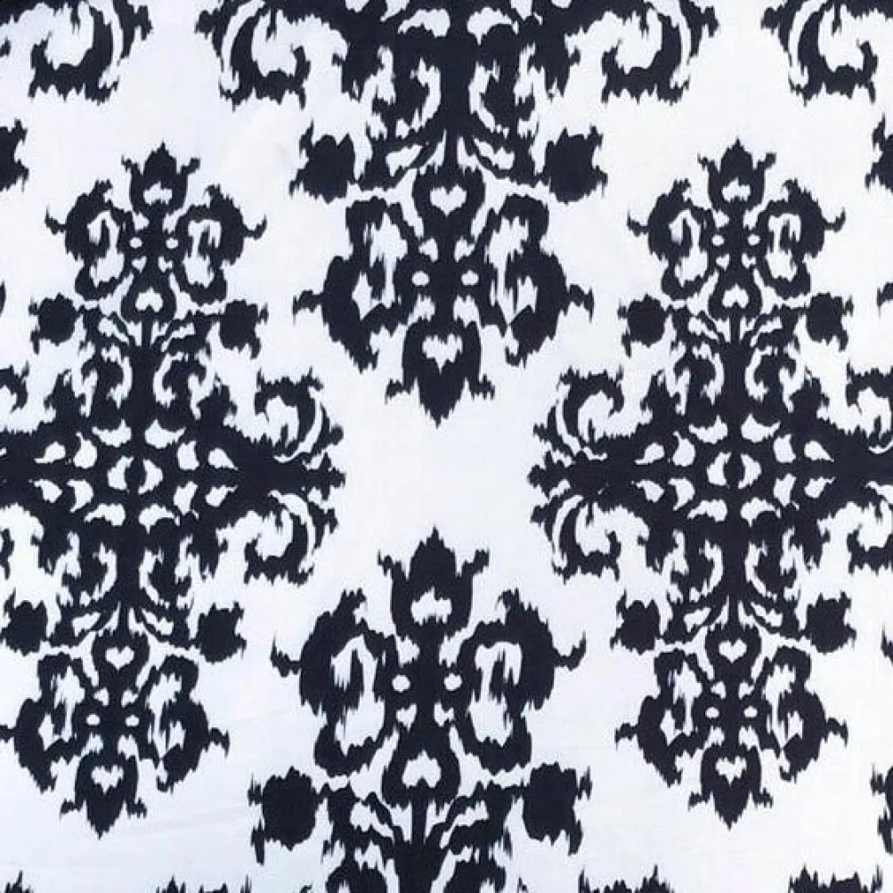 Newport Print (Dupioni) Table Runner in Black