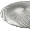 Omni Swirl - Glass Charger Plate in Silver (Item # 0347)