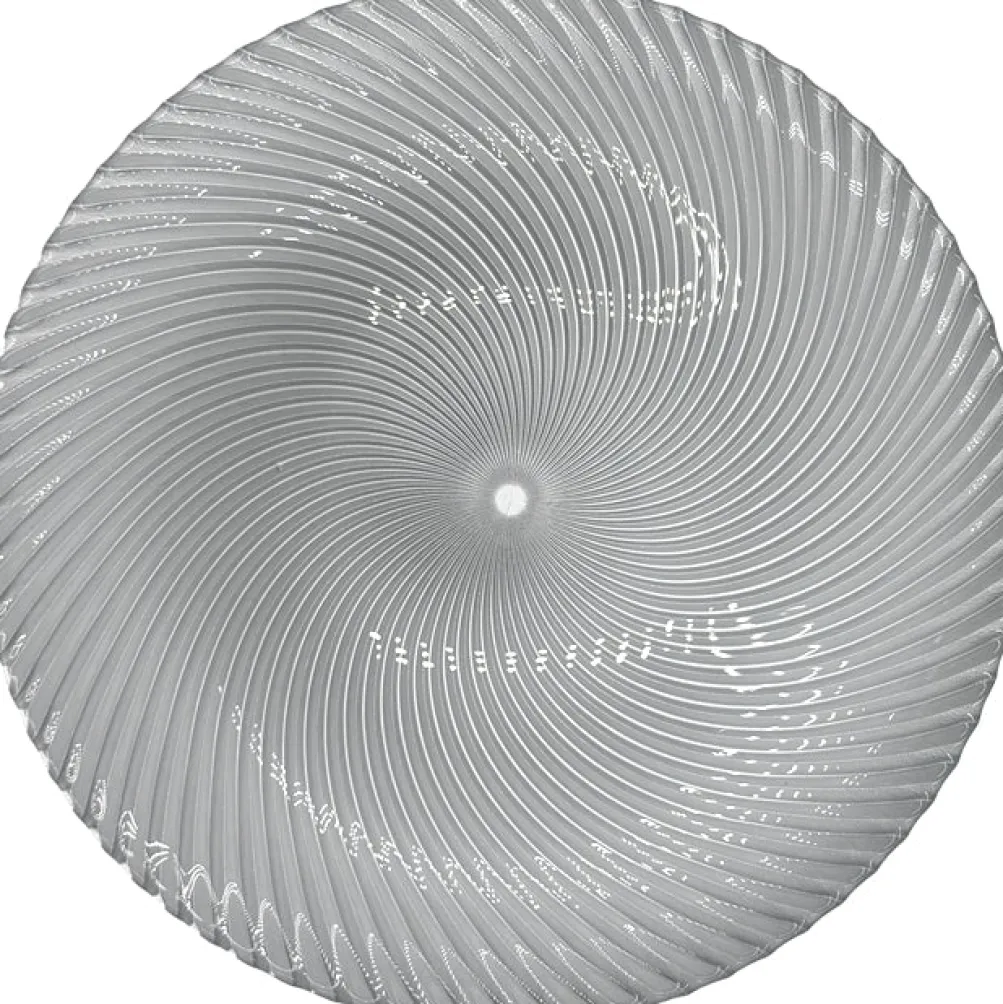Omni Swirl - Glass Charger Plate in Silver (Item # 0347)