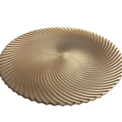 Omni Swirl - Glass Charger Plate in Bronze (Item # 0347)