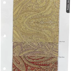 Paisley Jacquard Table Linen in Rose/Gold