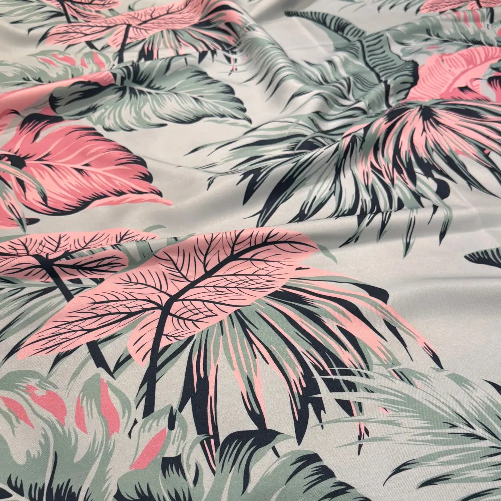 Palmetto (Poly Print) Table Linen in Sage