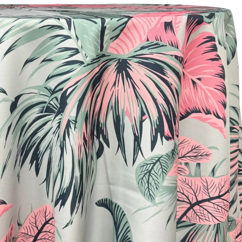 Palmetto (Poly Print) Table Linen in Sage