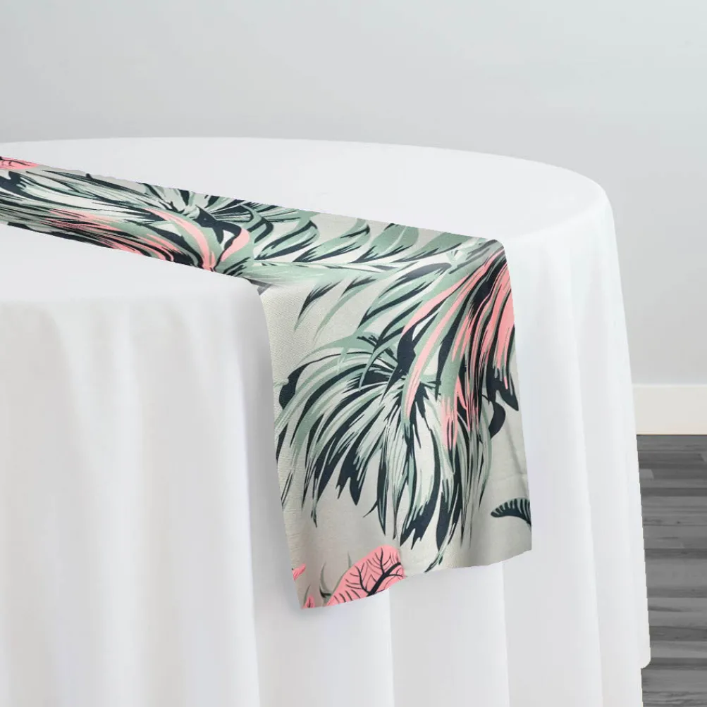 Palmetto (Poly Print) Table Runner in Sage