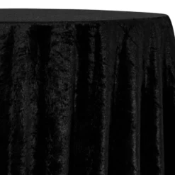 Panne (Crush) Velvet Table Linen in Black