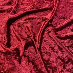 Panne (Crush) Velvet Table Linen in Burgundy