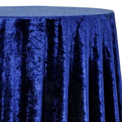 Panne (Crush) Velvet Table Linen in Navy