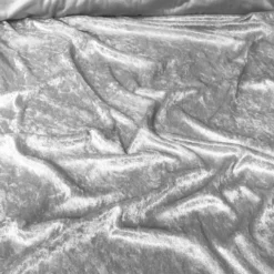 Panne (Crush) Velvet Table Linen in Silver