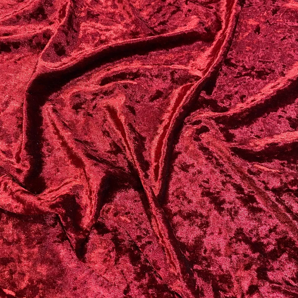 Panne (Crush) Velvet Table Napkin in Burgundy