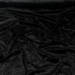 Panne (Crush) Velvet Table Runner in Black