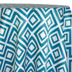 Paragon Print (Lamour) Table Linen in Teal