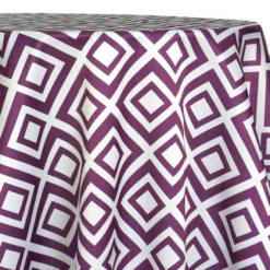 Paragon Print (Lamour) Table Linen in Plum