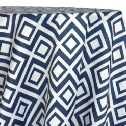 Paragon Print (Lamour) Table Linen in Navy