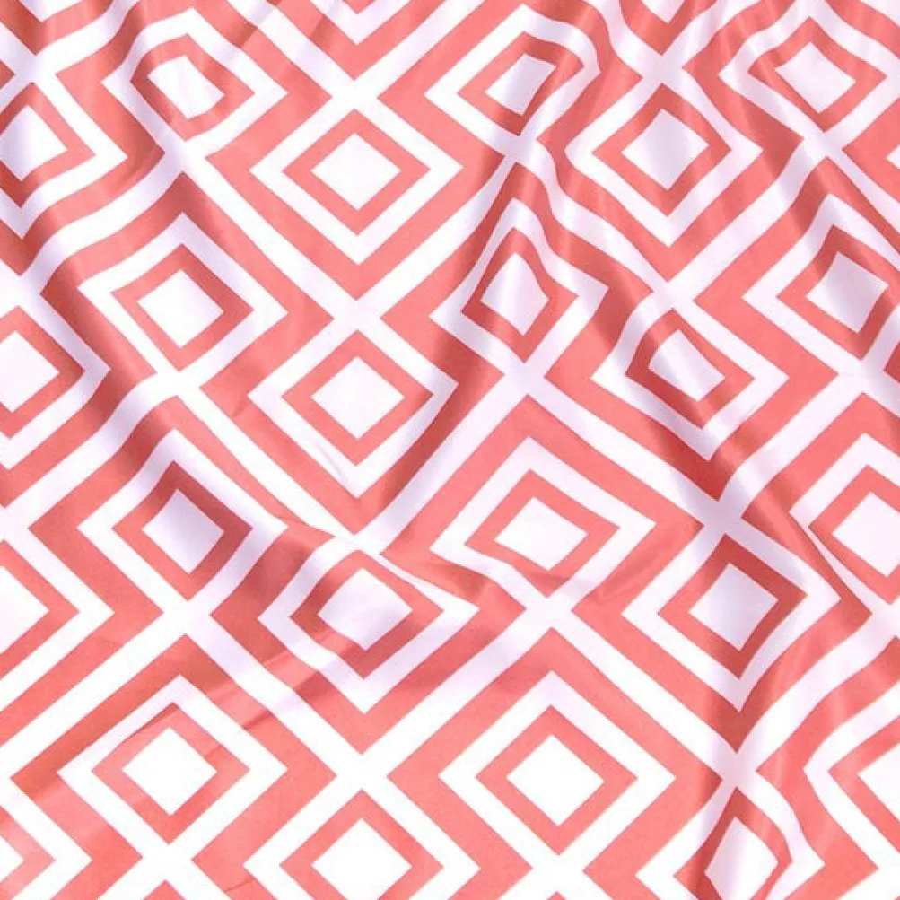 Paragon Print (Lamour) Table Linen in Coral