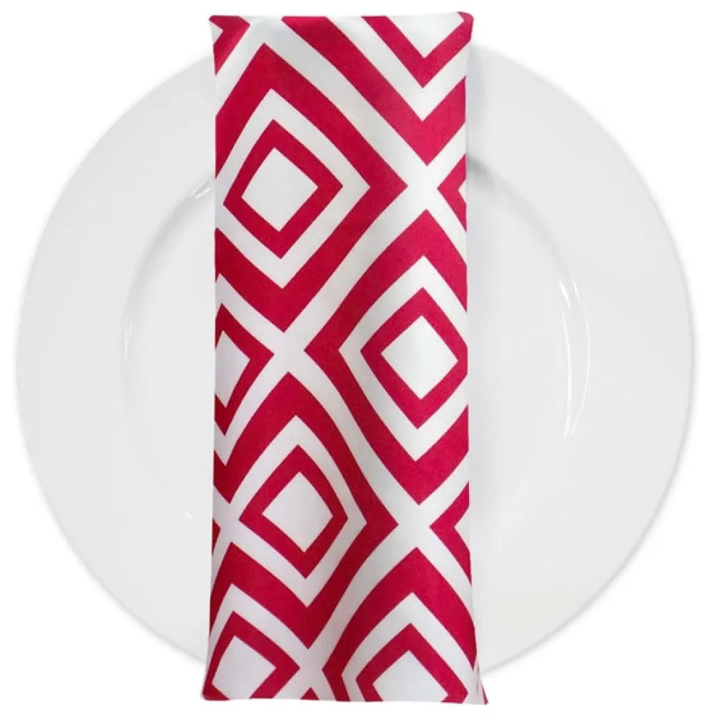 Paragon Print (Lamour) Table Napkin in Fuchsia