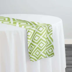Paragon Print (Lamour) Table Runner in Avocado