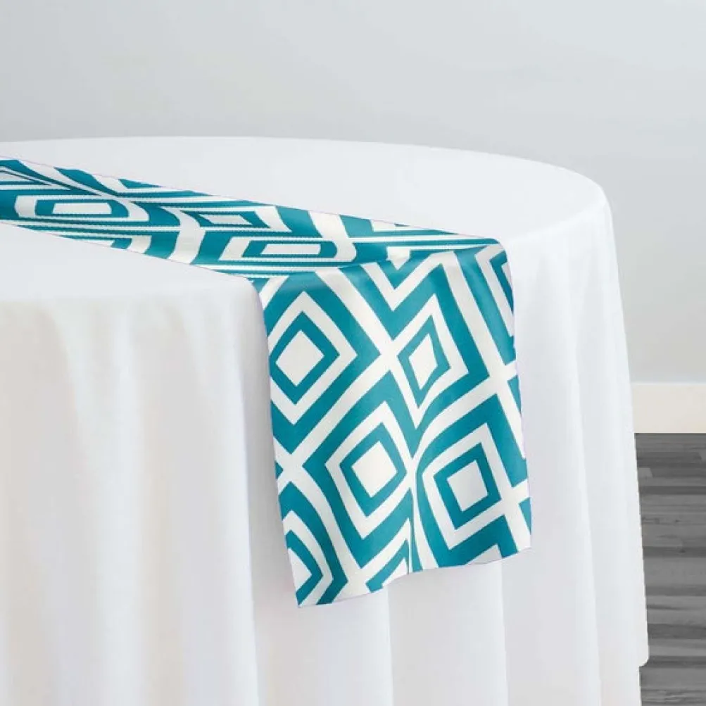 Paragon Print (Lamour) Table Runner in Jade