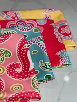 Pastel Paisley (Poly Print) Table Linen in Pink