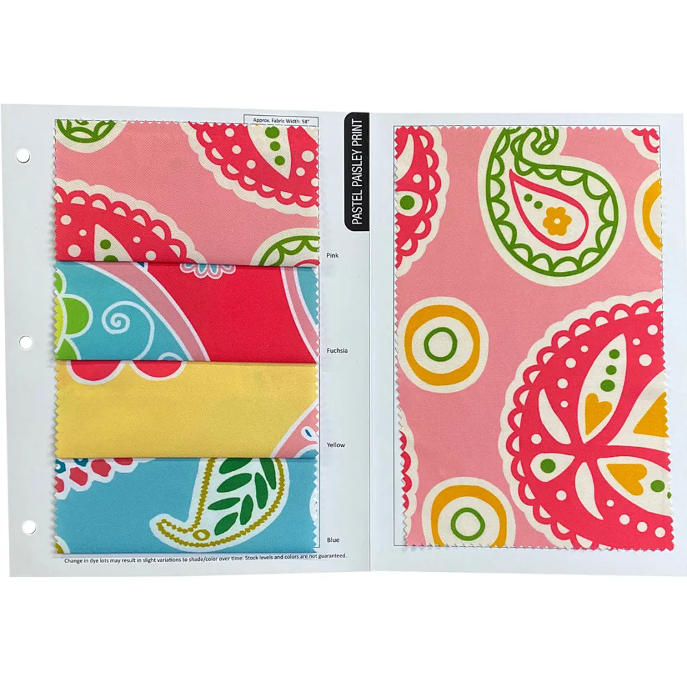 Pastel Paisley (Poly Print) Table Linen in Pink