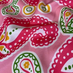 Pastel Paisley (Poly Print) Table Linen in Pink