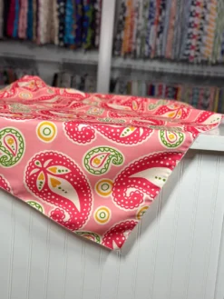 Pastel Paisley (Poly Print) Table Linen in Pink