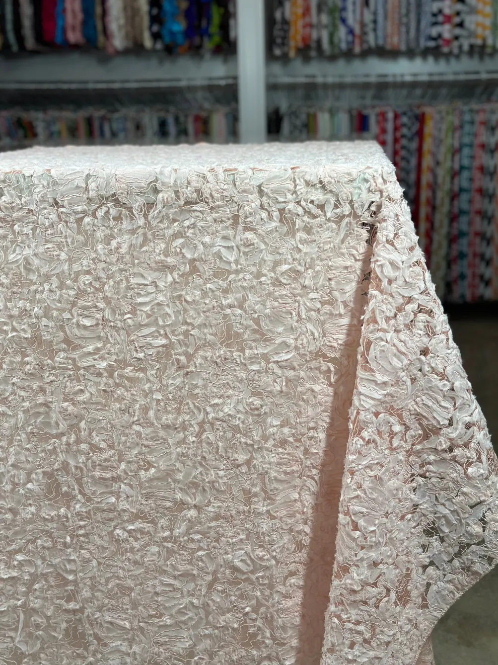 Patina Sheer Table Linen in Blush