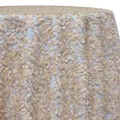 Patina Sheer Table Linen in Champagne