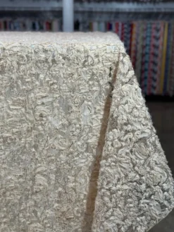 Patina Sheer Table Linen in Champagne
