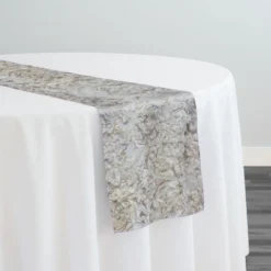 Patina Sheer Table Runner in Ivory