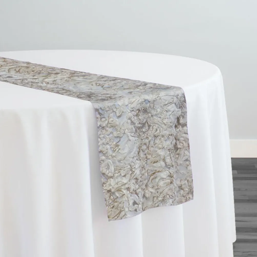 Patina Sheer Table Runner in Ivory