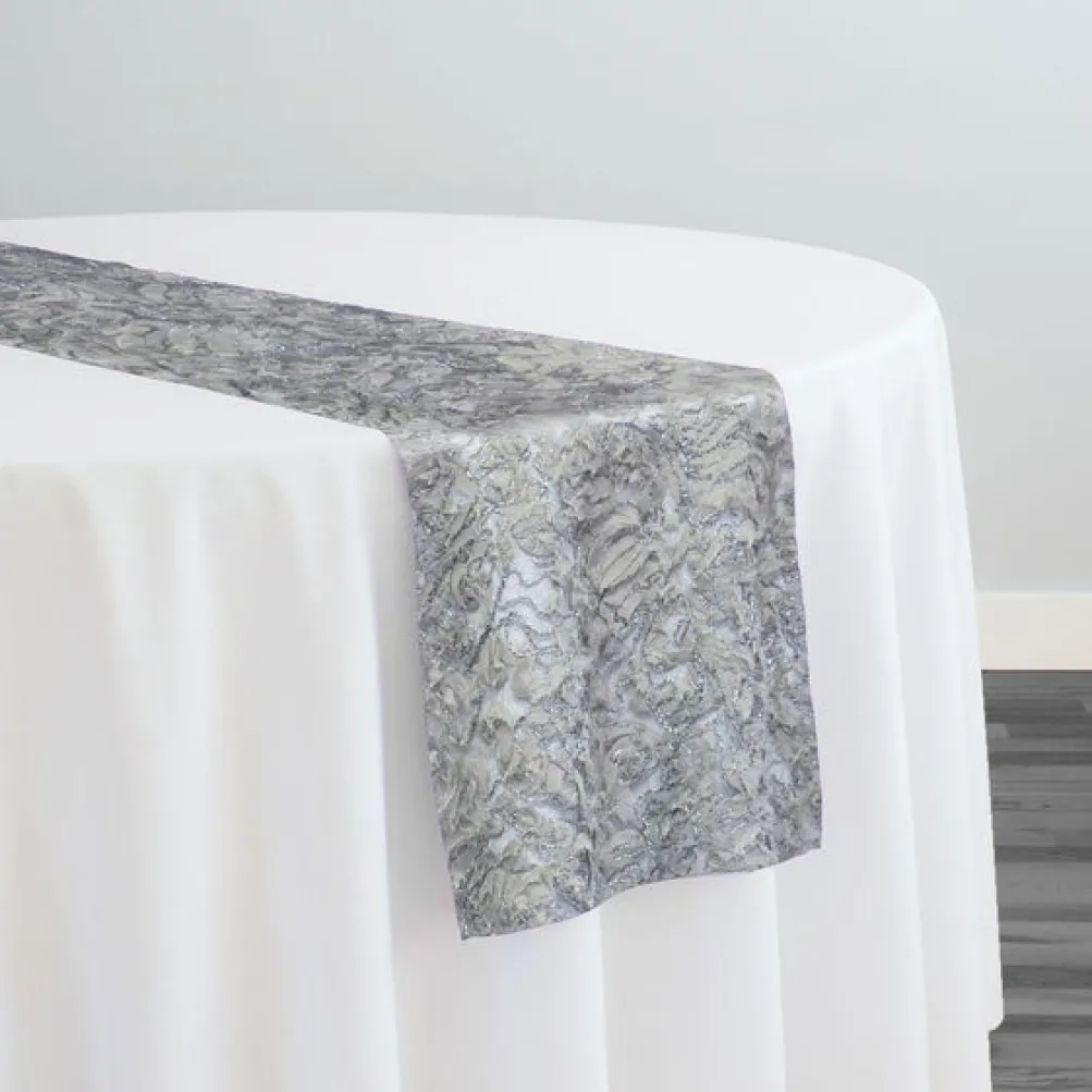 Patina Sheer Table Runner in Silver