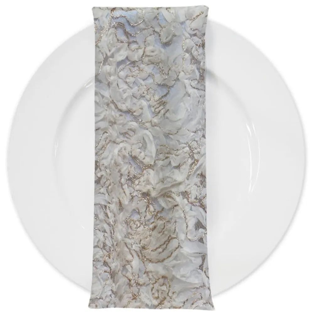 Patina Sheer (w/ Poly Lining) Table Napkin in Ivory
