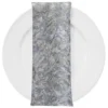 Patina Sheer (w/ Poly Lining) Table Napkin in Silver