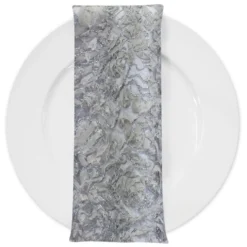 Patina Sheer (w/ Poly Lining) Table Napkin in Silver