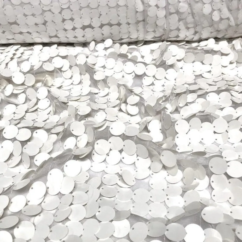 Payette Sequins Table Runner in White