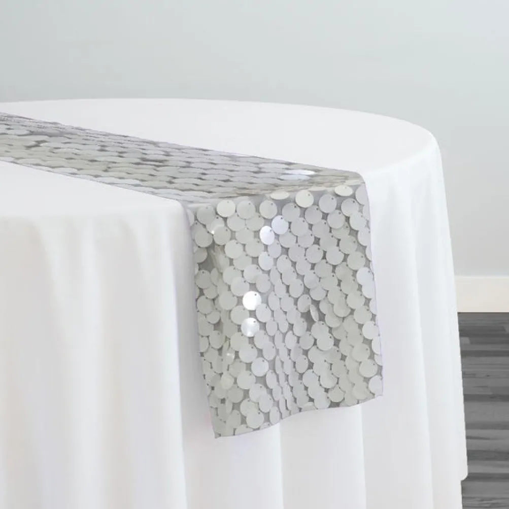 Payette Sequins Table Runner in White