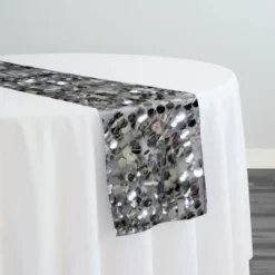 Payette Sequins Table Runner in Silver