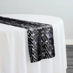 Payette Sequins Table Runner in Black
