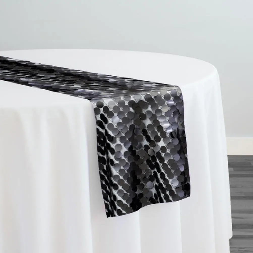 Payette Sequins Table Runner in Black