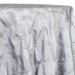 1pc - Belly Button (Pinwheel) Table Linen 132" Round - Silver