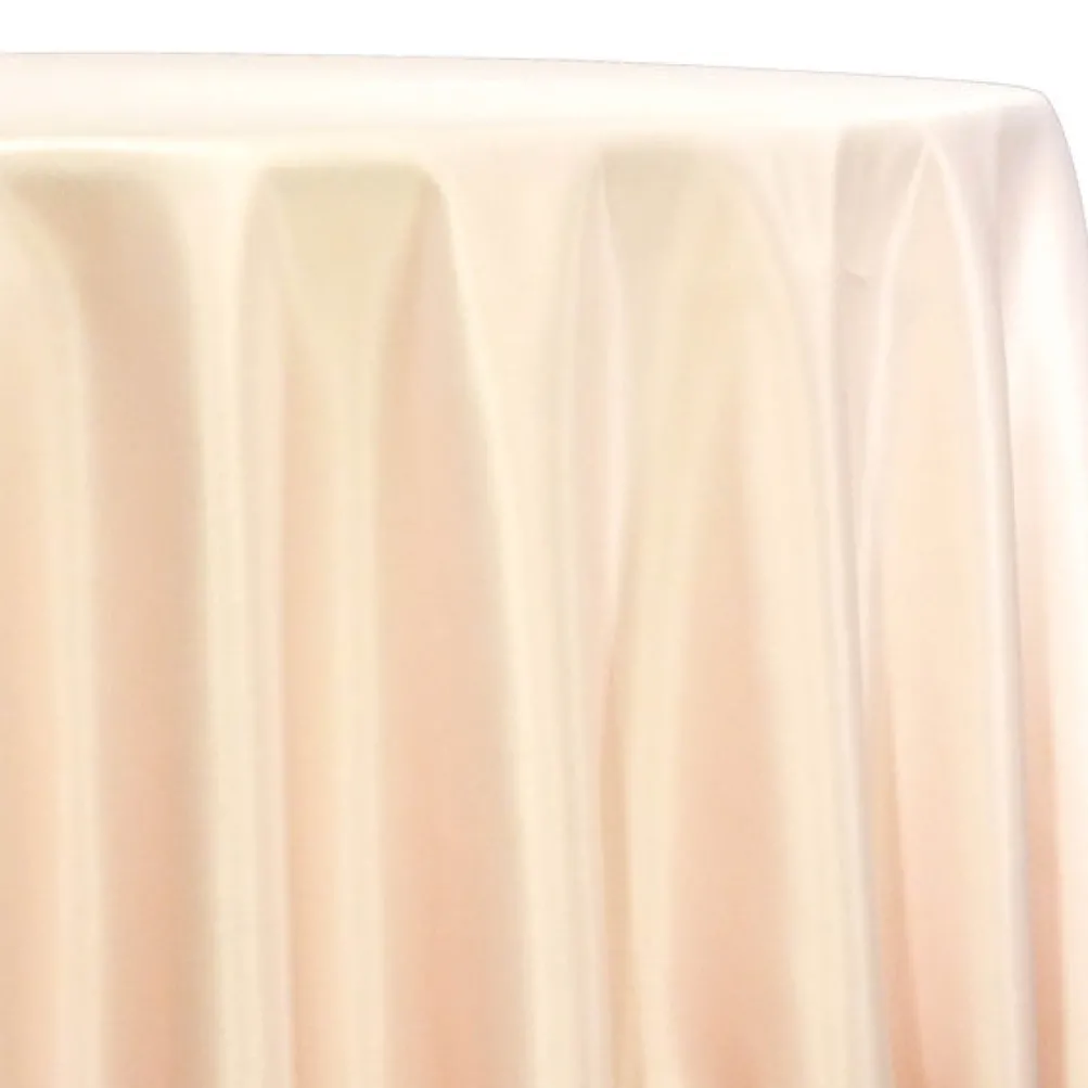 1pc - Lamour (Dull) Satin Table Linen 90" Round - Ivory 1114