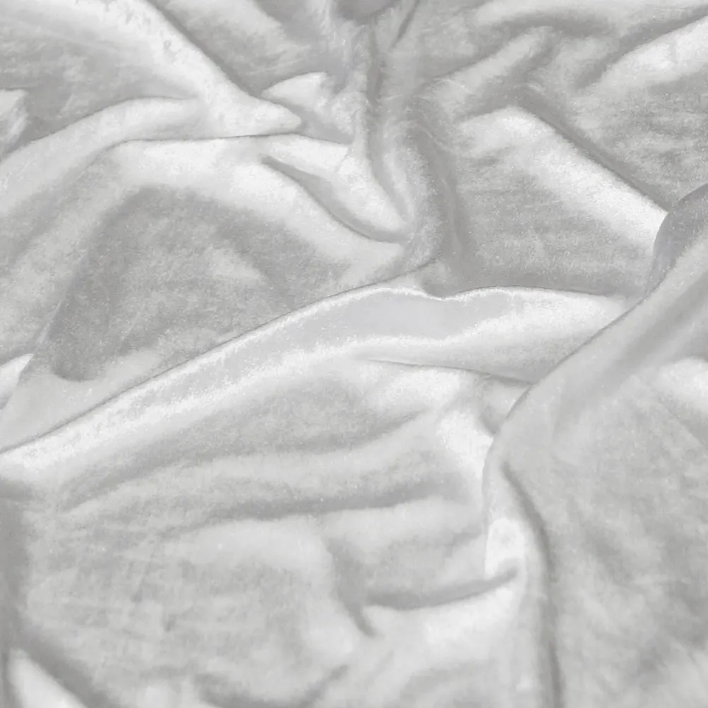 1pc - Lush Velvet Drapery Panel in White (14' Tall x 58" Wide)