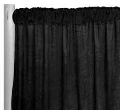 1pc - Lush Velvet Drapery Panel in Black (8'Tallx58" Wide)