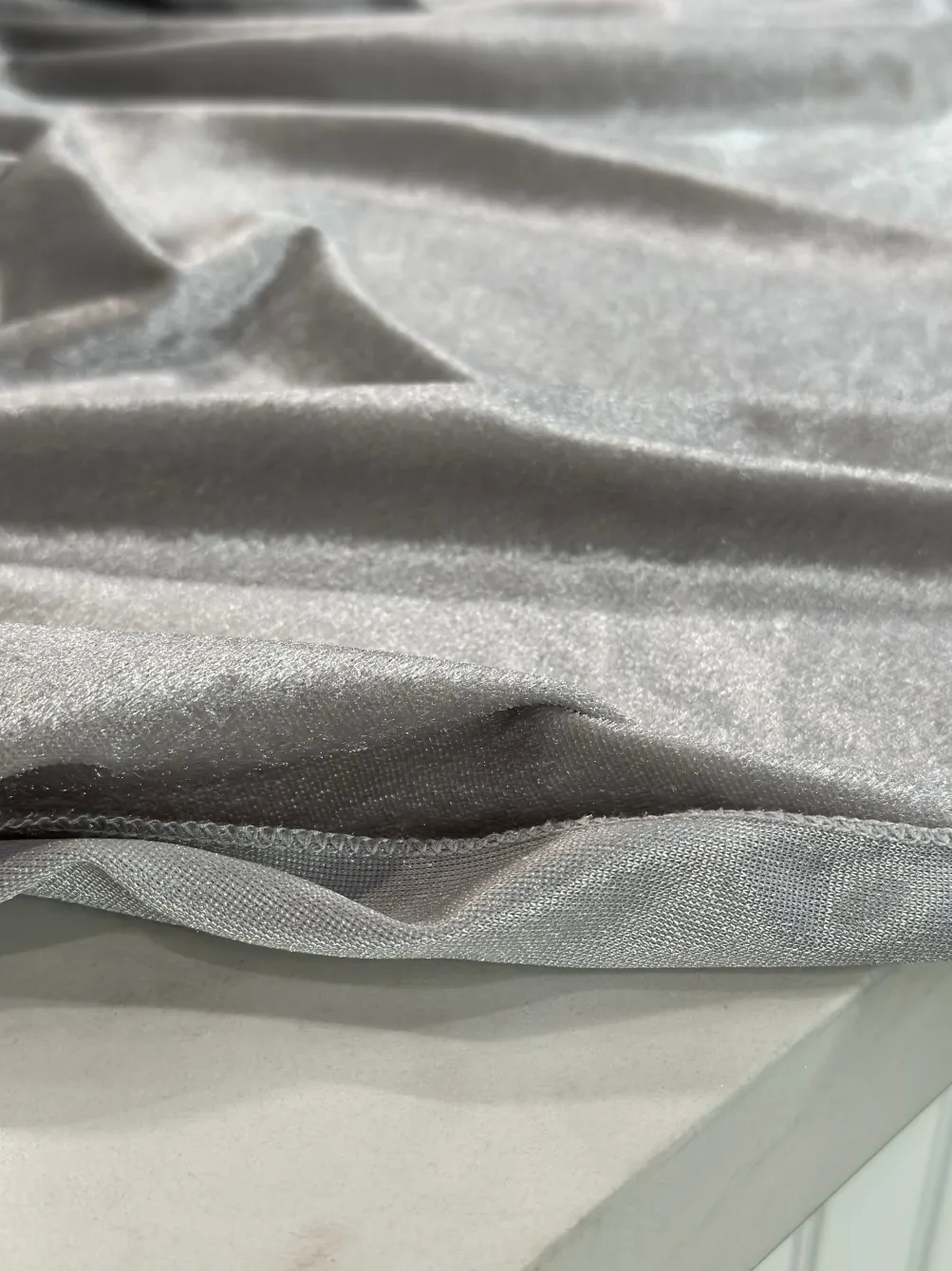 1pc - Lush Velvet Table Linen 132"x132" Square - Silver