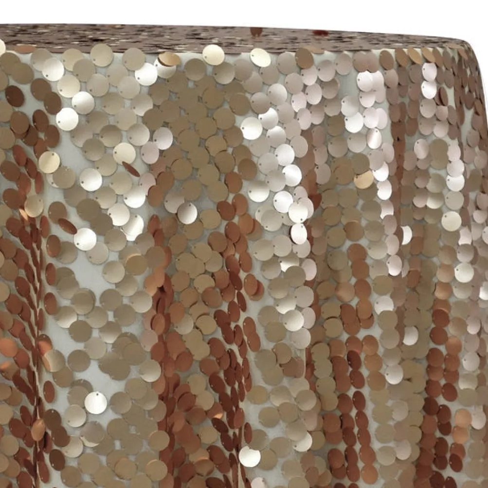 1pc - Payette Sequins Table Linen 108"x108" Square - Champagne